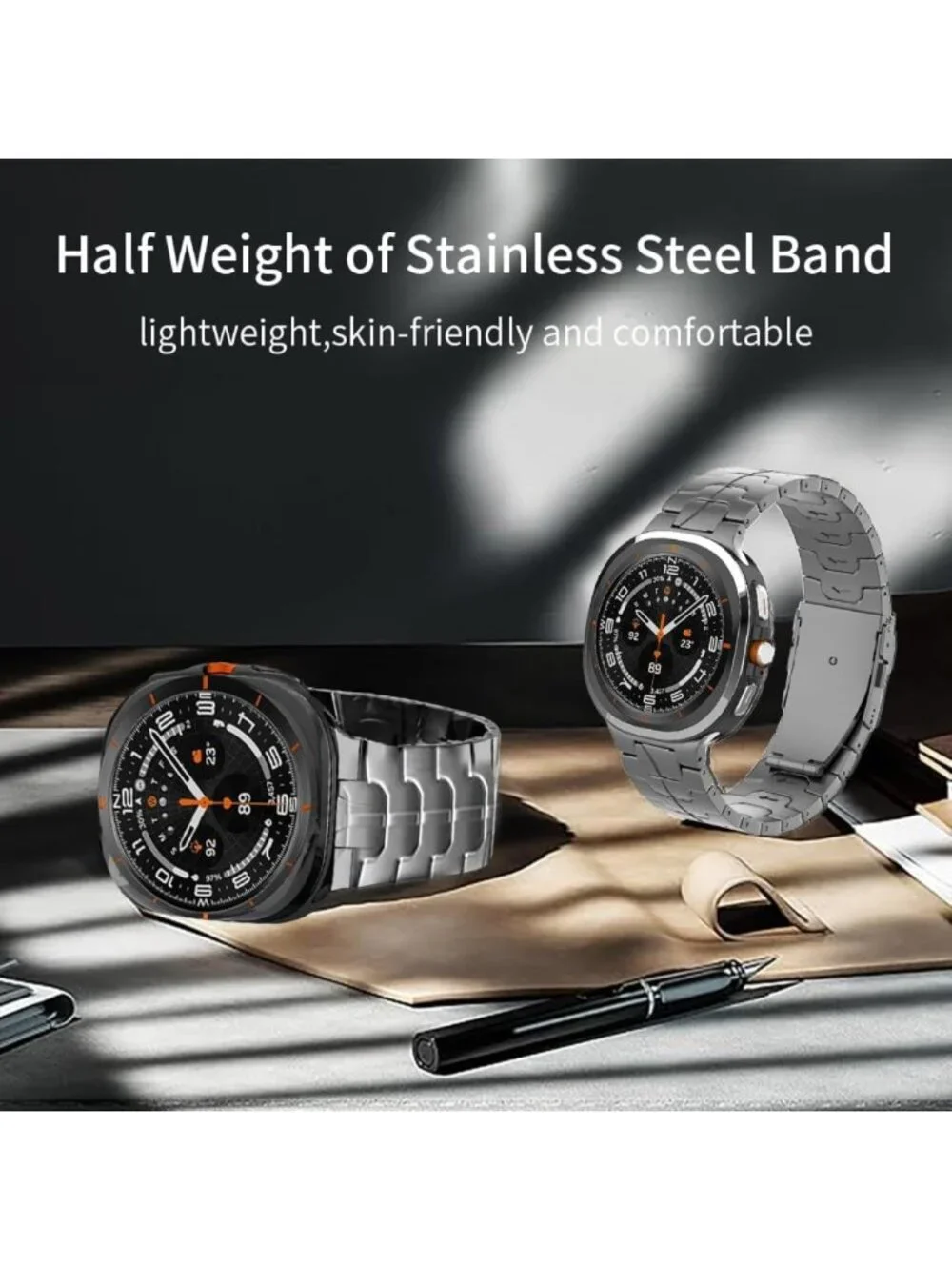 Metal Titanium Band for Galaxy Watch Ultra 47mm - No Gap Replacement Strap